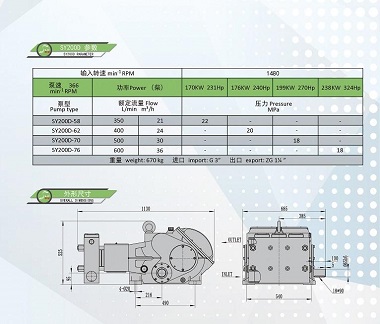 SY200D高压泵进口